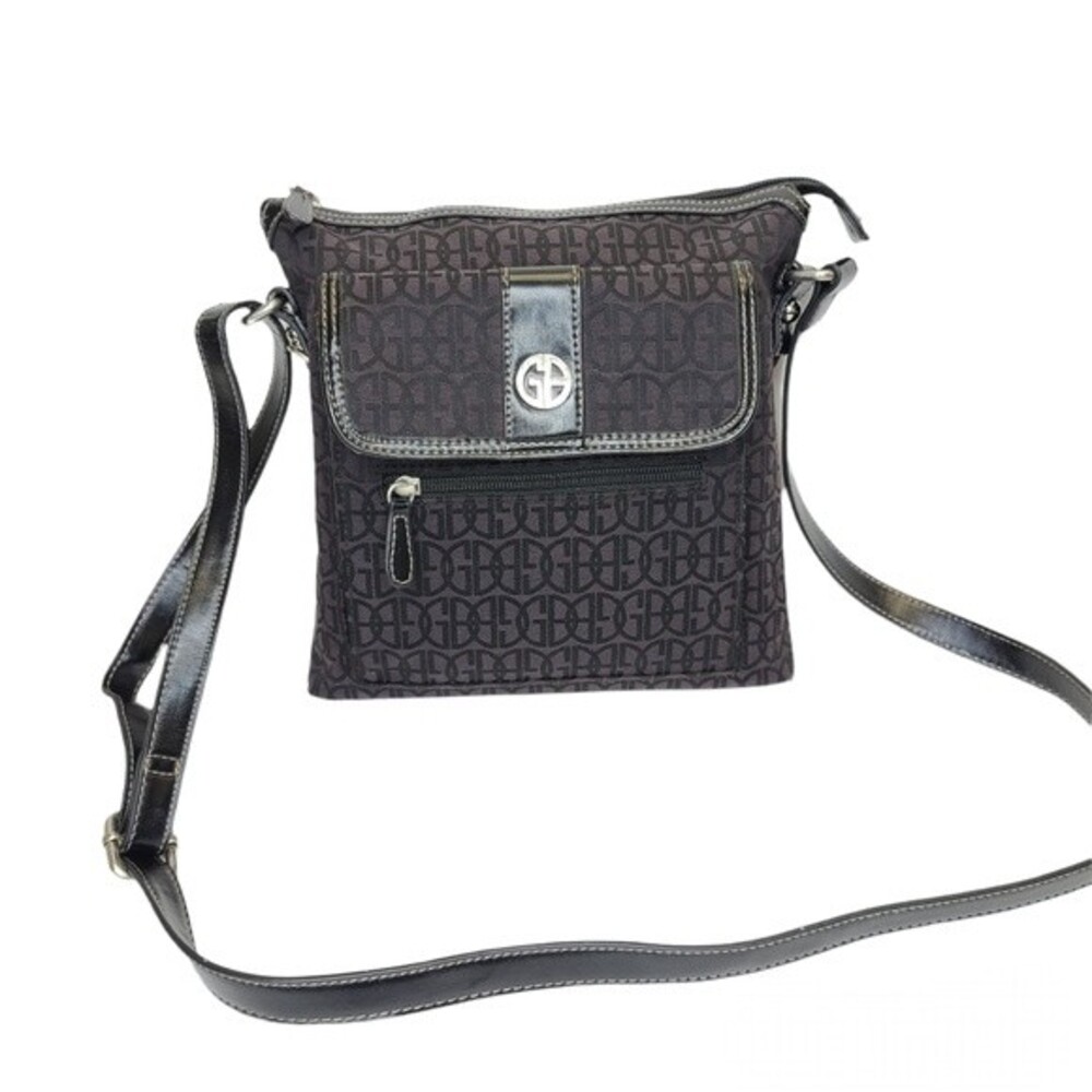 Giani Bernini Annabelle Signature Monogram Crossbody Bag Eggplant